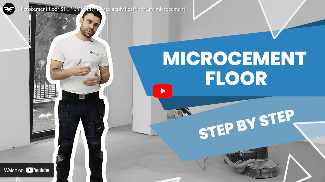Microcement floor step by step - Festfloor Life system - video tutorial